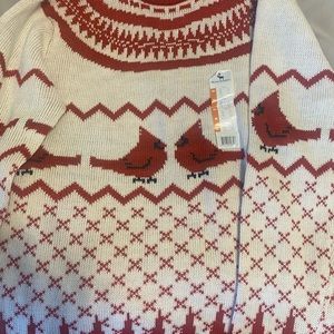 New Women’s Christmas Red Cardinal Sweater